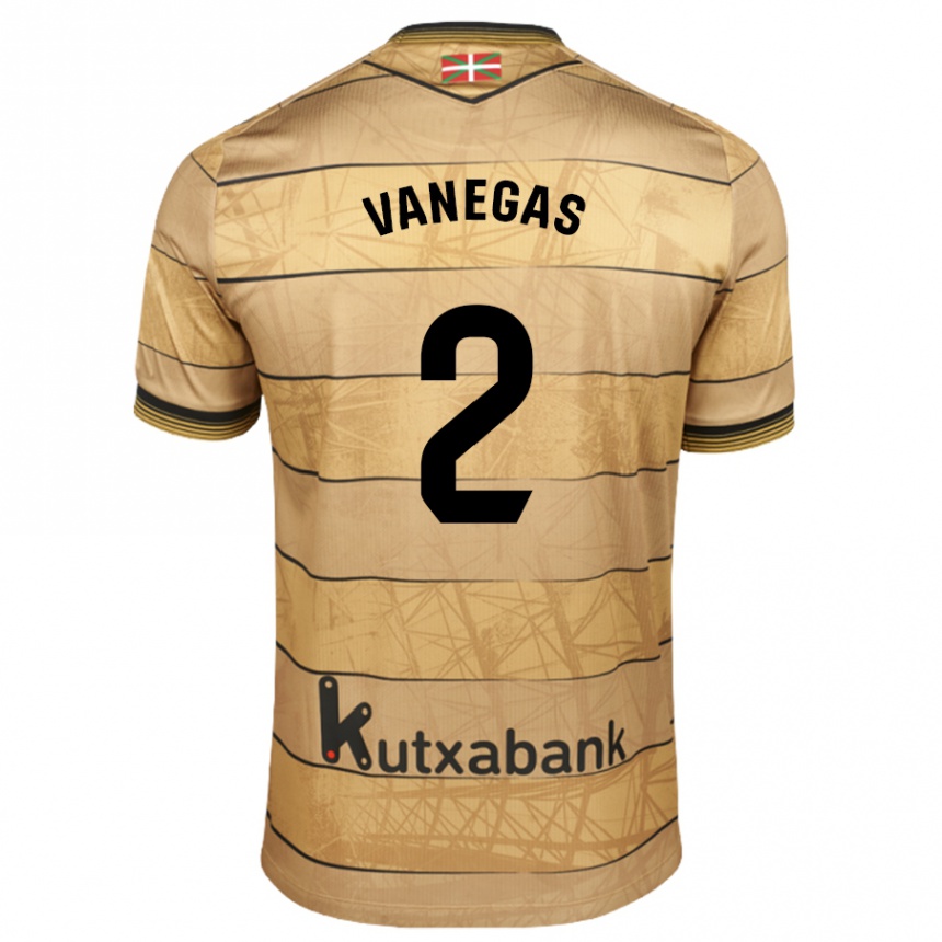 Niño Fútbol Camiseta Manuela Vanegas Cataño #2 Marrón 2ª Equipación 2024/25 Argentina