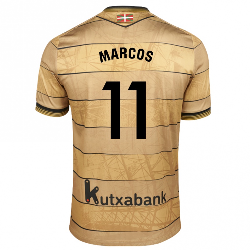 Niño Fútbol Camiseta Cecilia Marcos Nabal #11 Marrón 2ª Equipación 2024/25 Argentina