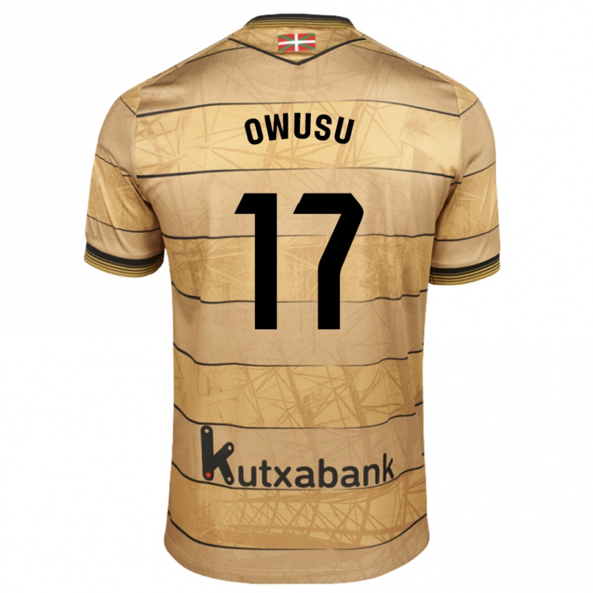 Niño Fútbol Camiseta Jacqueline Owusu #17 Marrón 2ª Equipación 2024/25 Argentina