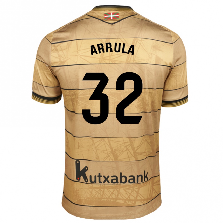 Niño Fútbol Camiseta Julia Arrula #32 Marrón 2ª Equipación 2024/25 Argentina