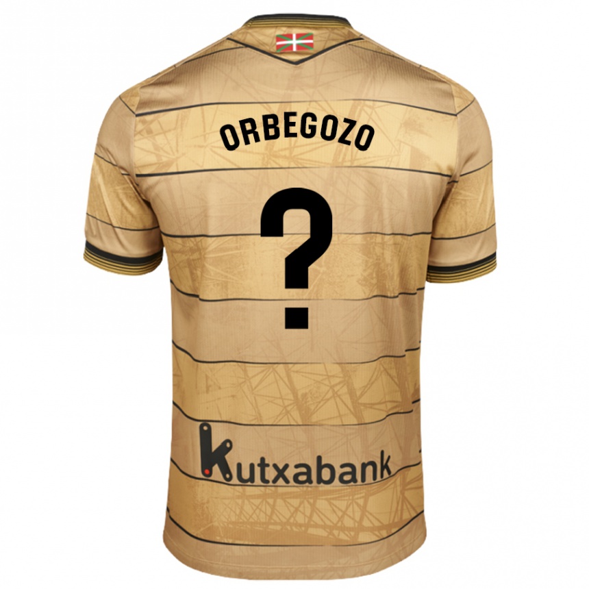 Niño Fútbol Camiseta Oihan Orbegozo #0 Marrón 2ª Equipación 2024/25 Argentina