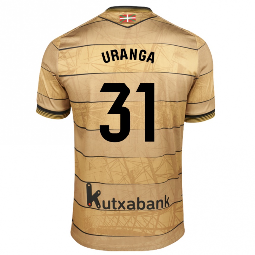 Niño Fútbol Camiseta Haizea Uranga Agirre #31 Marrón 2ª Equipación 2024/25 Argentina