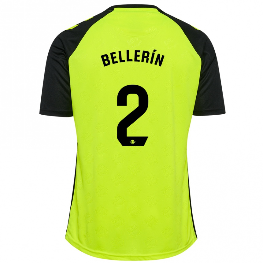 Niño Fútbol Camiseta Hector Bellerin #2 Amarillo Fluorescente Negro 2ª Equipación 2024/25 Argentina