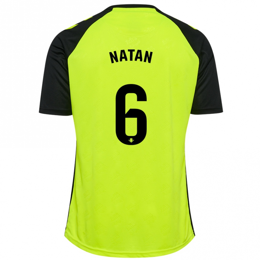 Niño Fútbol Camiseta Natan #6 Amarillo Fluorescente Negro 2ª Equipación 2024/25 Argentina