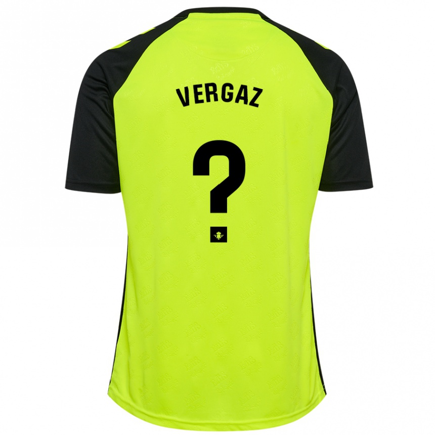 Niño Fútbol Camiseta Alejandro Vergaz #0 Amarillo Fluorescente Negro 2ª Equipación 2024/25 Argentina