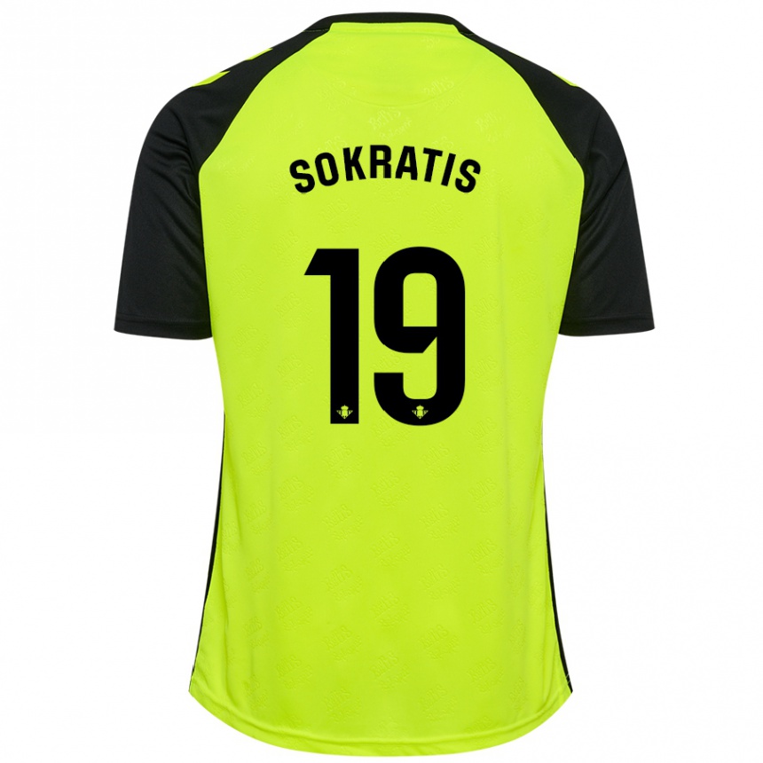 Niño Fútbol Camiseta Sokratis Papastathopoulos #19 Amarillo Fluorescente Negro 2ª Equipación 2024/25 Argentina