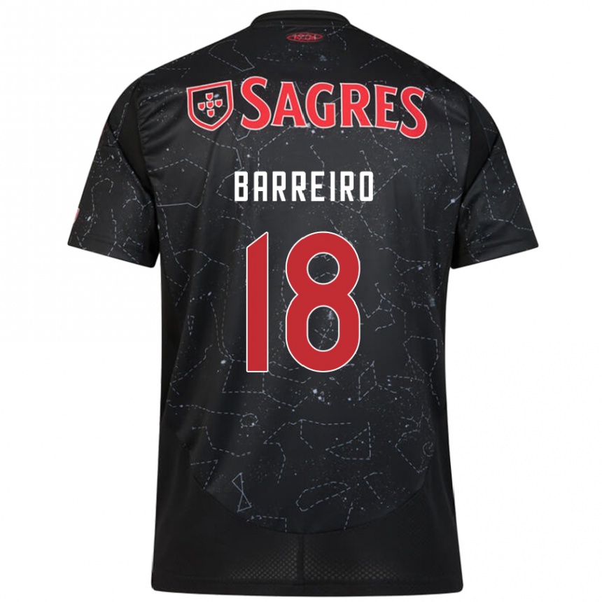 Niño Fútbol Camiseta Leandro Barreiro #18 Negro Rojo 2ª Equipación 2024/25 Argentina