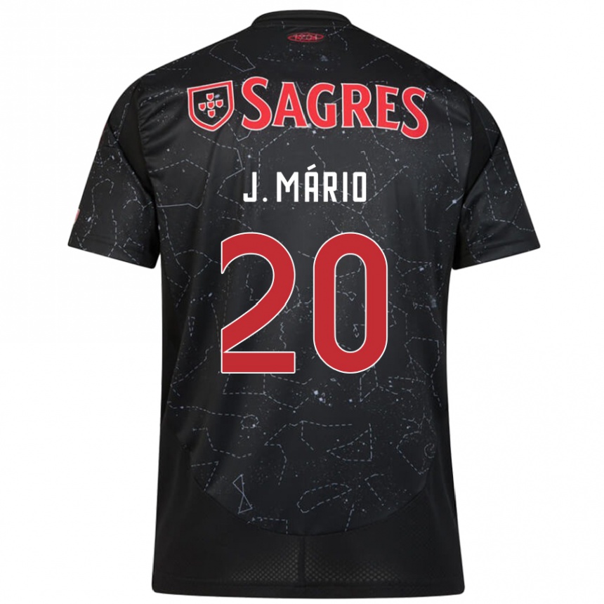 Niño Fútbol Camiseta João Mário #20 Negro Rojo 2ª Equipación 2024/25 Argentina