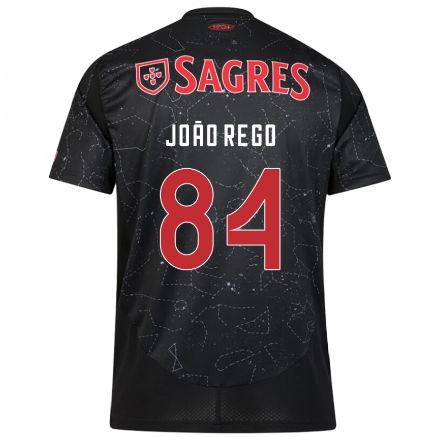 Niño Fútbol Camiseta João Rêgo #84 Negro Rojo 2ª Equipación 2024/25 Argentina