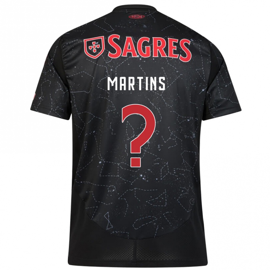 Niño Fútbol Camiseta Leandro Martins #0 Negro Rojo 2ª Equipación 2024/25 Argentina