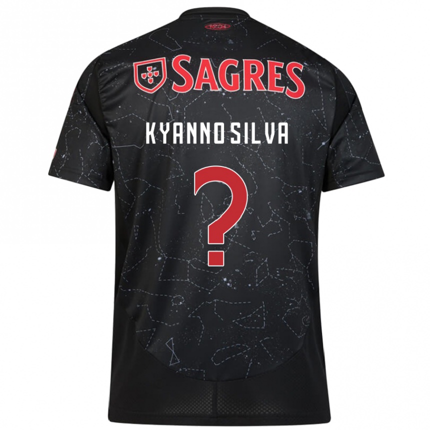 Niño Fútbol Camiseta Kyanno Silva #0 Negro Rojo 2ª Equipación 2024/25 Argentina