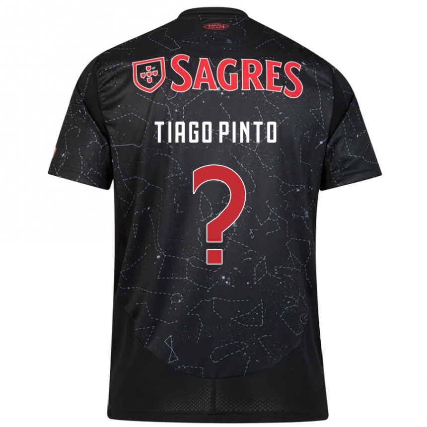 Niño Fútbol Camiseta Tiago Pinto #0 Negro Rojo 2ª Equipación 2024/25 Argentina