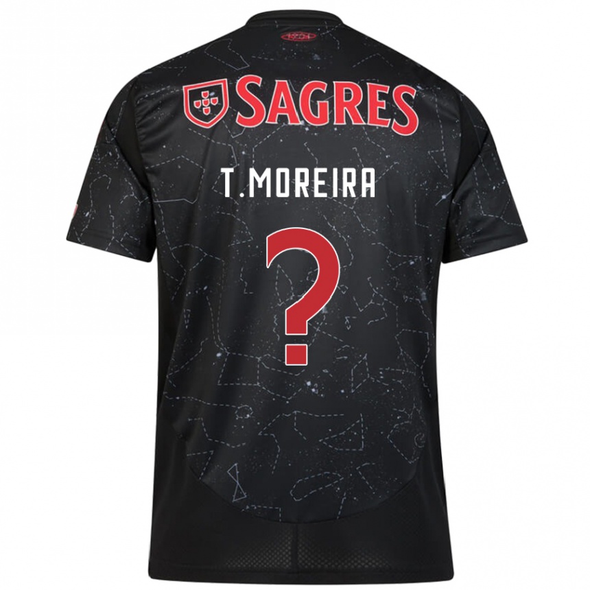 Niño Fútbol Camiseta Tomás Moreira #0 Negro Rojo 2ª Equipación 2024/25 Argentina