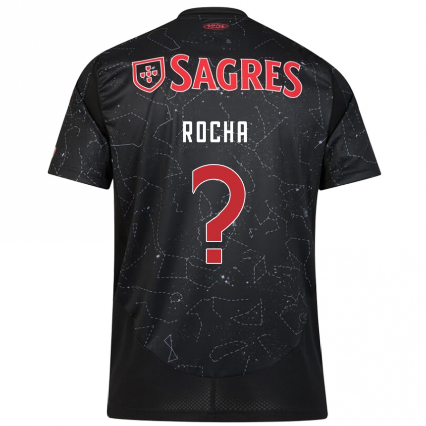 Niño Fútbol Camiseta Diogo Rocha #0 Negro Rojo 2ª Equipación 2024/25 Argentina