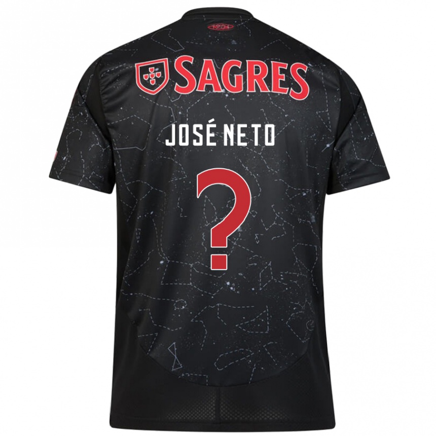 Niño Fútbol Camiseta José Neto #0 Negro Rojo 2ª Equipación 2024/25 Argentina