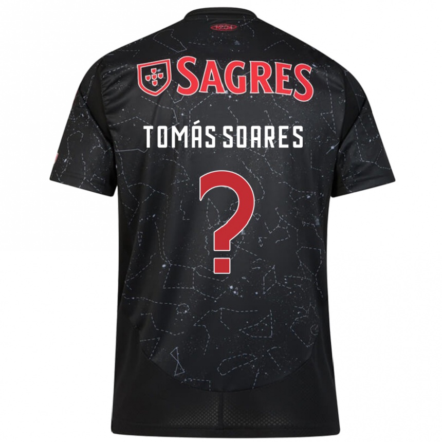 Niño Fútbol Camiseta Tomás Soares #0 Negro Rojo 2ª Equipación 2024/25 Argentina