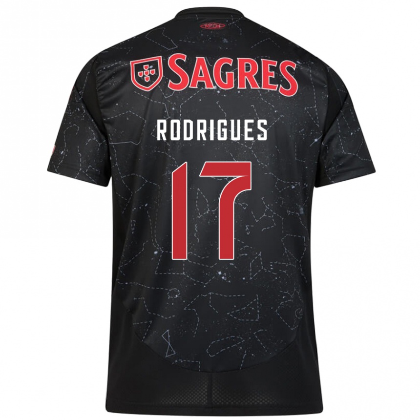 Niño Fútbol Camiseta Tiago Rodrigues #17 Negro Rojo 2ª Equipación 2024/25 Argentina