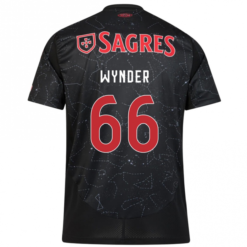 Niño Fútbol Camiseta Joshua Wynder #66 Negro Rojo 2ª Equipación 2024/25 Argentina