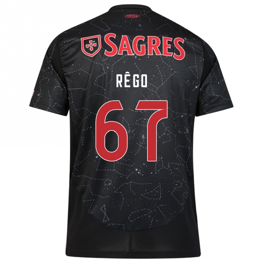 Niño Fútbol Camiseta Rodrigo Rêgo #67 Negro Rojo 2ª Equipación 2024/25 Argentina