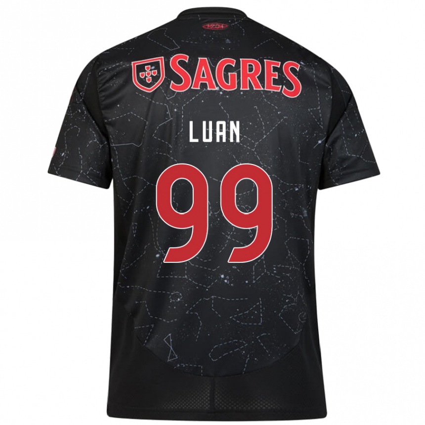 Niño Fútbol Camiseta Luan #99 Negro Rojo 2ª Equipación 2024/25 Argentina