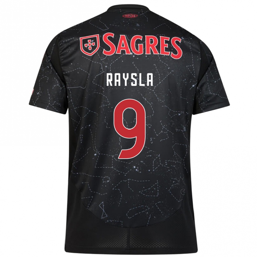 Niño Fútbol Camiseta Nycole Raysla #9 Negro Rojo 2ª Equipación 2024/25 Argentina