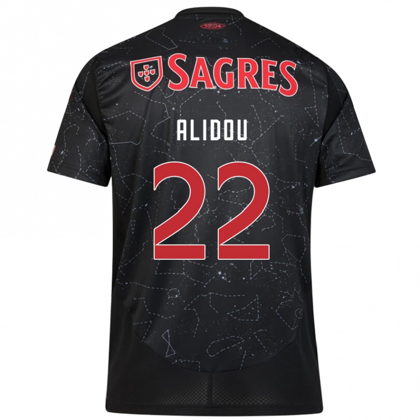 Niño Fútbol Camiseta Marie-Yasmine Alidou #22 Negro Rojo 2ª Equipación 2024/25 Argentina