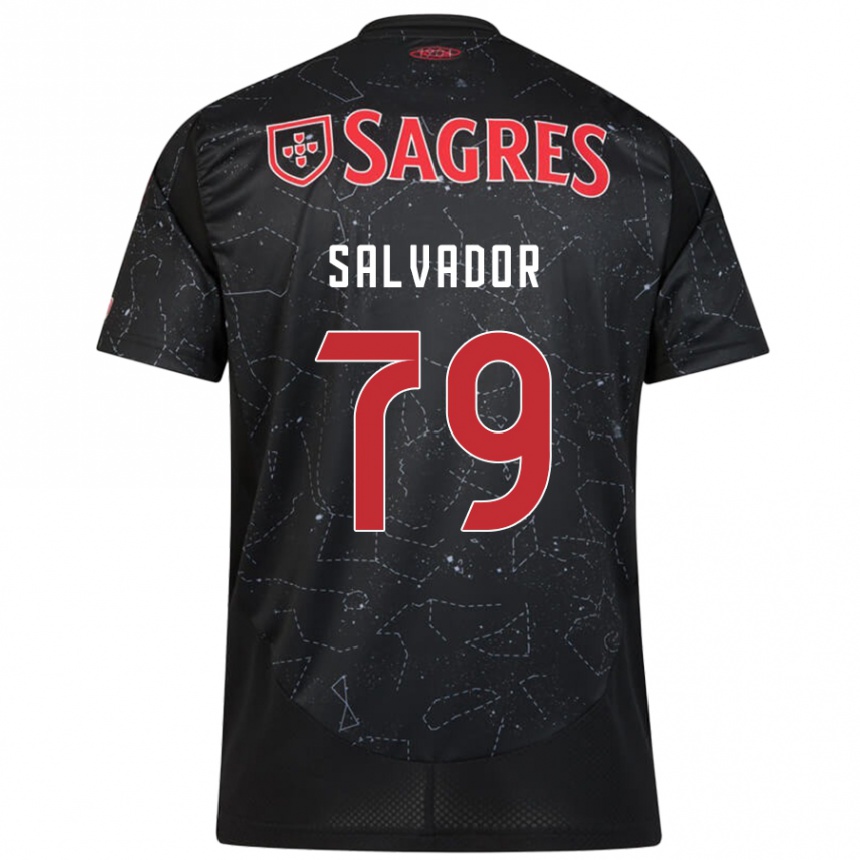 Niño Fútbol Camiseta Marta Salvador #79 Negro Rojo 2ª Equipación 2024/25 Argentina