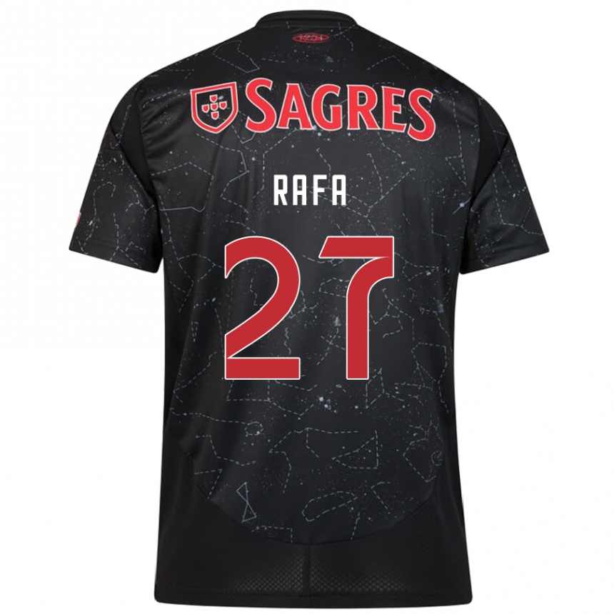 Niño Fútbol Camiseta Rafa #27 Negro Rojo 2ª Equipación 2024/25 Argentina