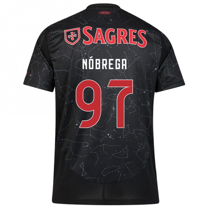 Niño Fútbol Camiseta Ricardo Nóbrega #97 Negro Rojo 2ª Equipación 2024/25 Argentina