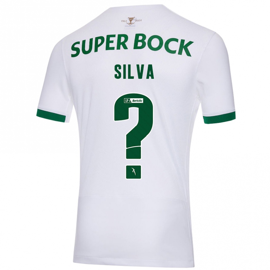 Niño Fútbol Camiseta Francisco Silva #0 Blanco Verde 2ª Equipación 2024/25 Argentina