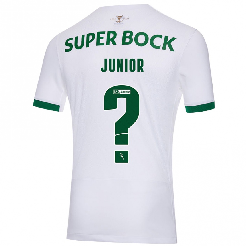 Niño Fútbol Camiseta Marlon Junior #0 Blanco Verde 2ª Equipación 2024/25 Argentina