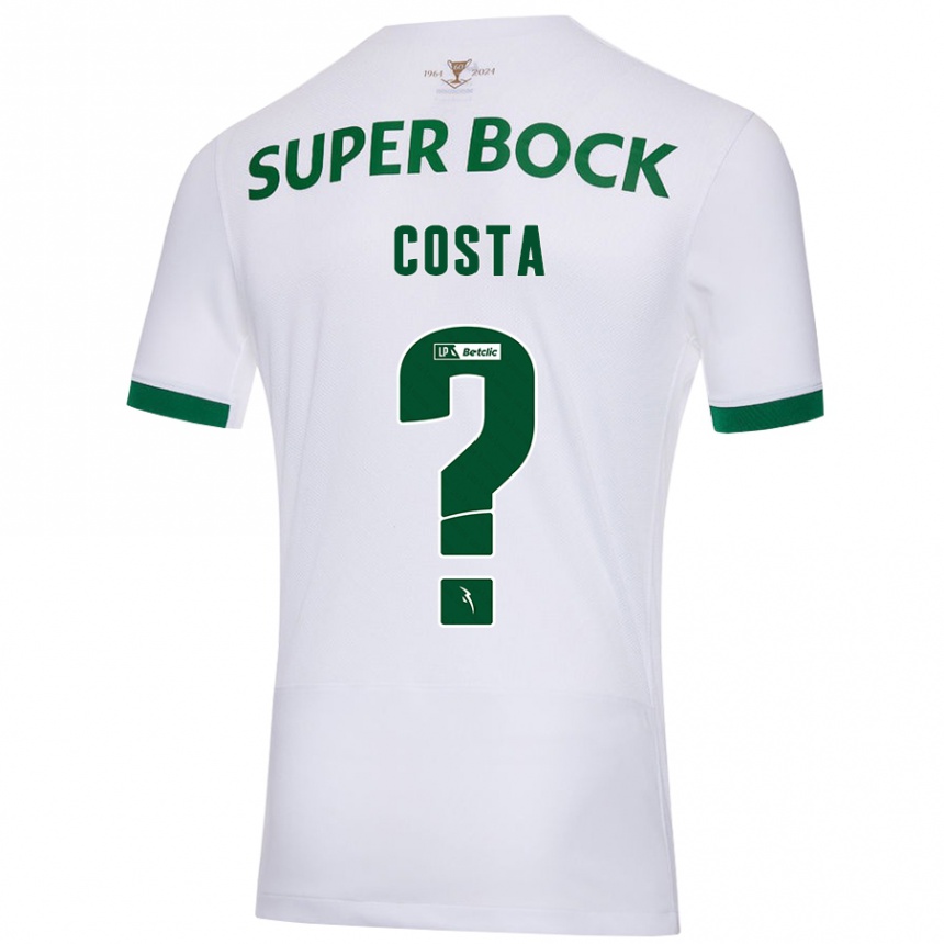 Niño Fútbol Camiseta Daniel Costa #0 Blanco Verde 2ª Equipación 2024/25 Argentina