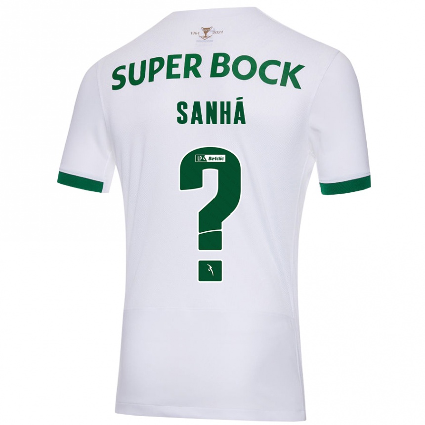 Niño Fútbol Camiseta Micael Sanhá #0 Blanco Verde 2ª Equipación 2024/25 Argentina