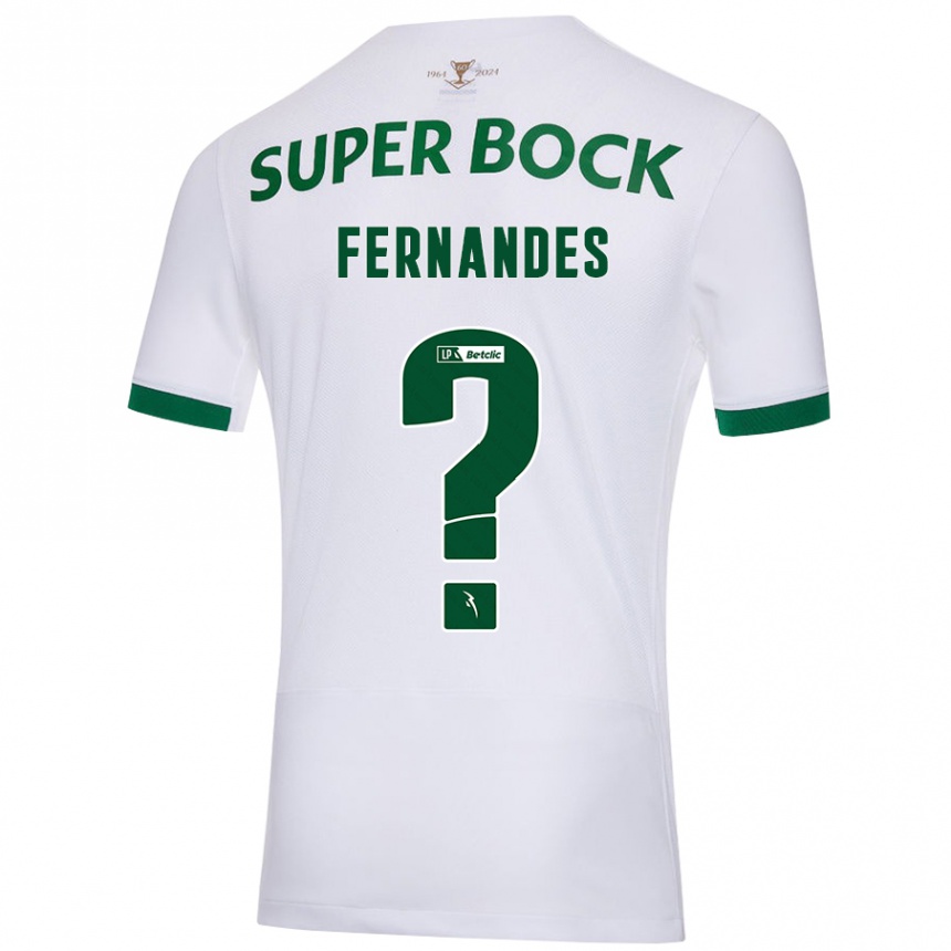 Niño Fútbol Camiseta Santiago Fernandes #0 Blanco Verde 2ª Equipación 2024/25 Argentina