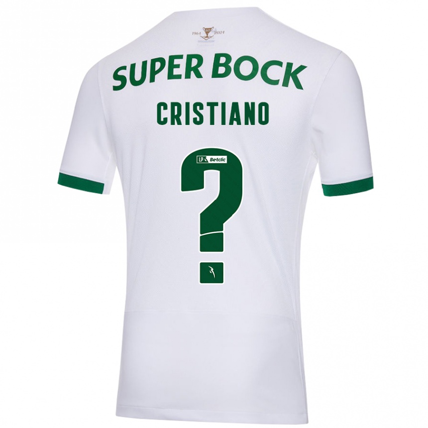 Niño Fútbol Camiseta José Cristiano #0 Blanco Verde 2ª Equipación 2024/25 Argentina