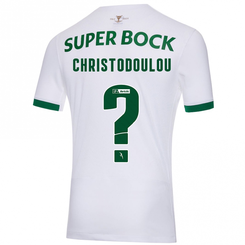 Niño Fútbol Camiseta Argyris Christodoulou #0 Blanco Verde 2ª Equipación 2024/25 Argentina