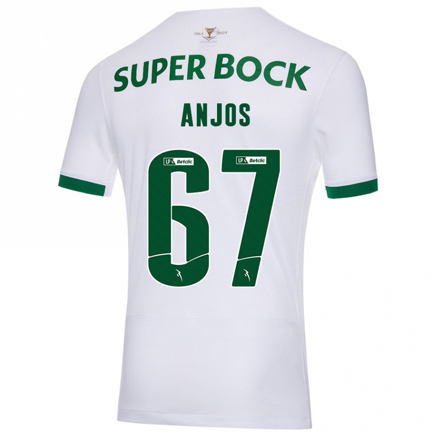 Niño Fútbol Camiseta Lucas Anjos #67 Blanco Verde 2ª Equipación 2024/25 Argentina