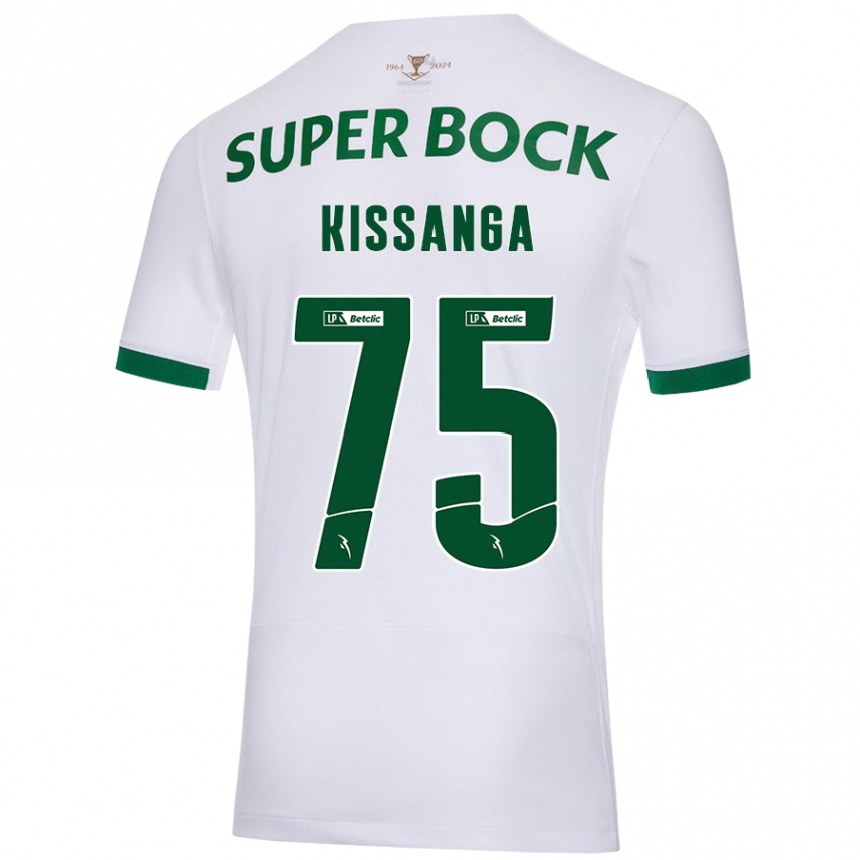 Niño Fútbol Camiseta Manuel Kissanga #75 Blanco Verde 2ª Equipación 2024/25 Argentina