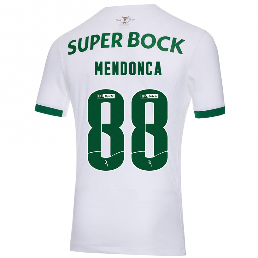 Niño Fútbol Camiseta Manuel Mendonça #88 Blanco Verde 2ª Equipación 2024/25 Argentina