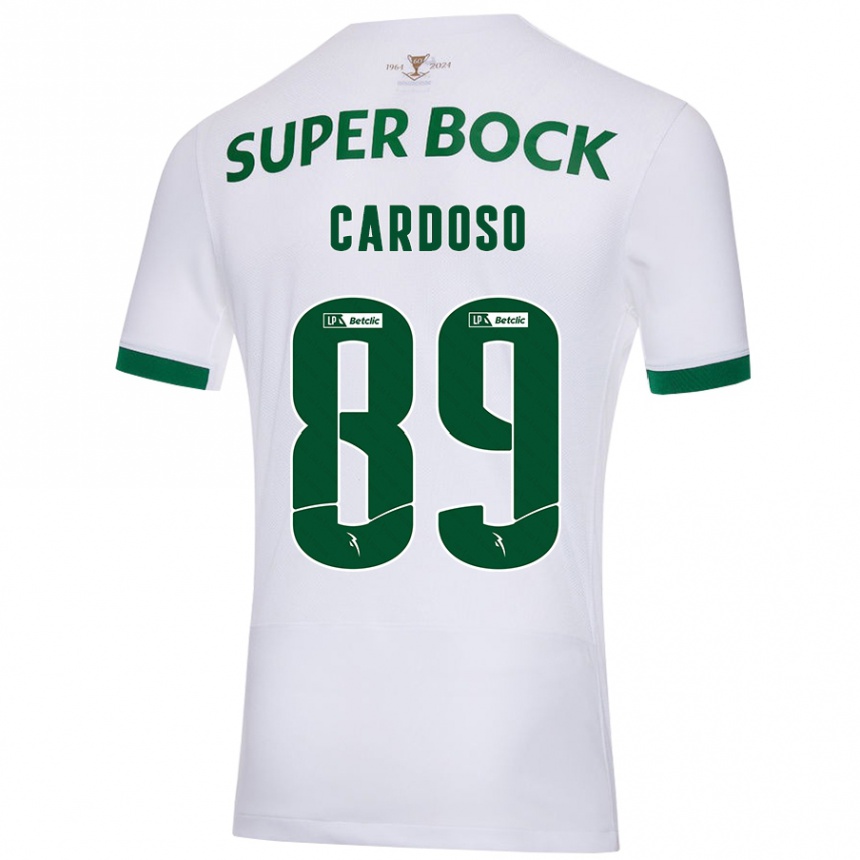 Niño Fútbol Camiseta Nilton Cardoso #89 Blanco Verde 2ª Equipación 2024/25 Argentina