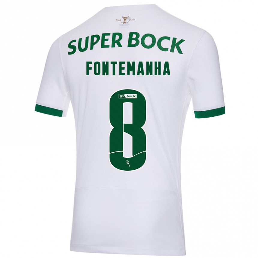 Niño Fútbol Camiseta Rita Fontemanha #8 Blanco Verde 2ª Equipación 2024/25 Argentina