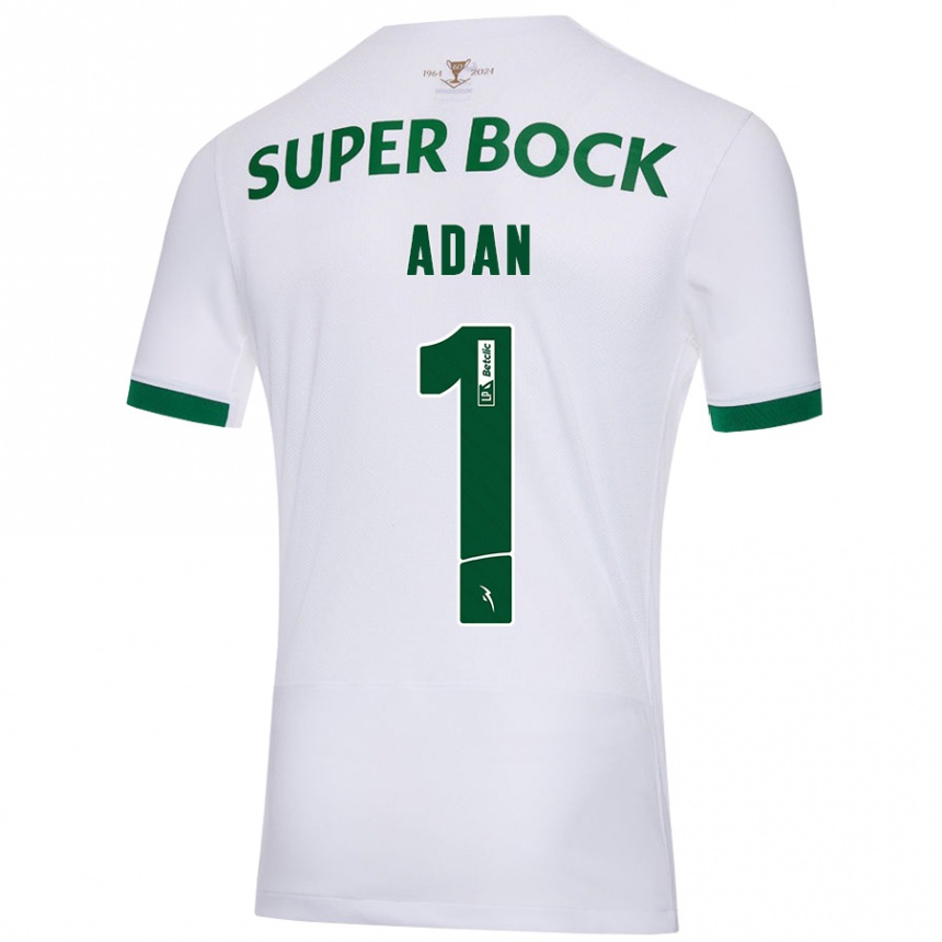 Niño Fútbol Camiseta Antonio Adán #1 Blanco Verde 2ª Equipación 2024/25 Argentina