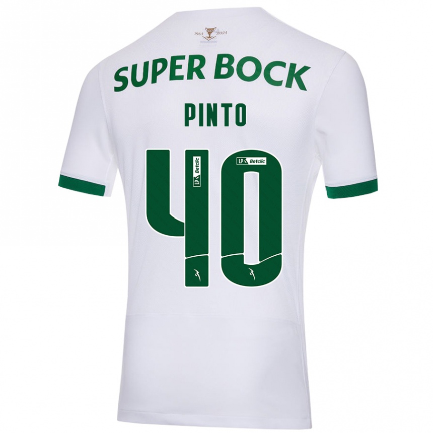 Niño Fútbol Camiseta Rita Pinto De Almeida #40 Blanco Verde 2ª Equipación 2024/25 Argentina