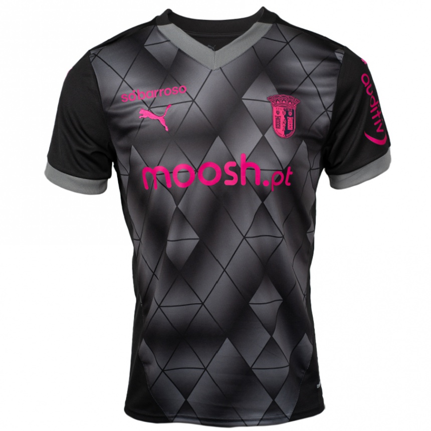 Niño Fútbol Camiseta Ismael Gharbi #20 Negro Rosa 2ª Equipación 2024/25 Argentina