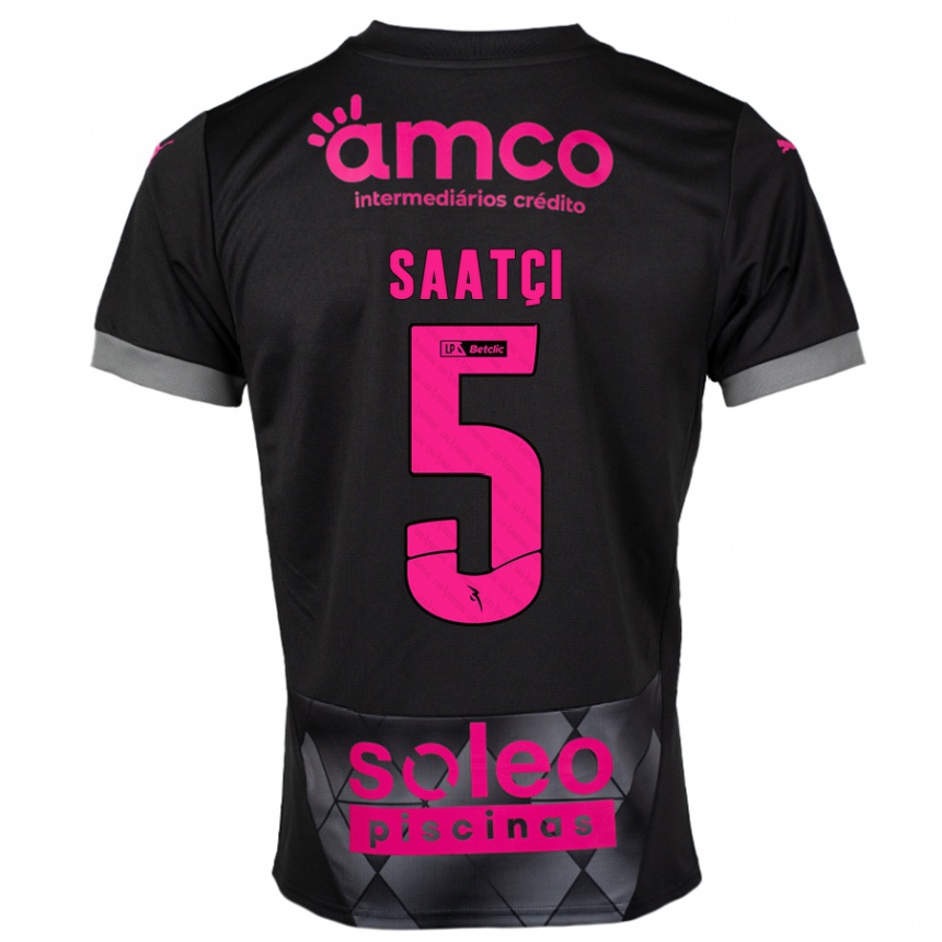 Niño Fútbol Camiseta Serdar Saatçı #5 Negro Rosa 2ª Equipación 2024/25 Argentina