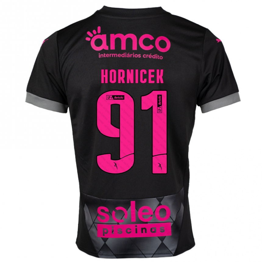 Niño Fútbol Camiseta Lukas Hornicek #91 Negro Rosa 2ª Equipación 2024/25 Argentina