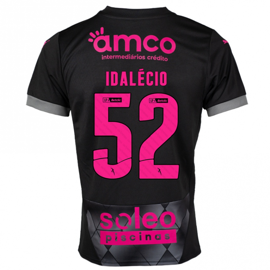 Niño Fútbol Camiseta Idalécio #52 Negro Rosa 2ª Equipación 2024/25 Argentina