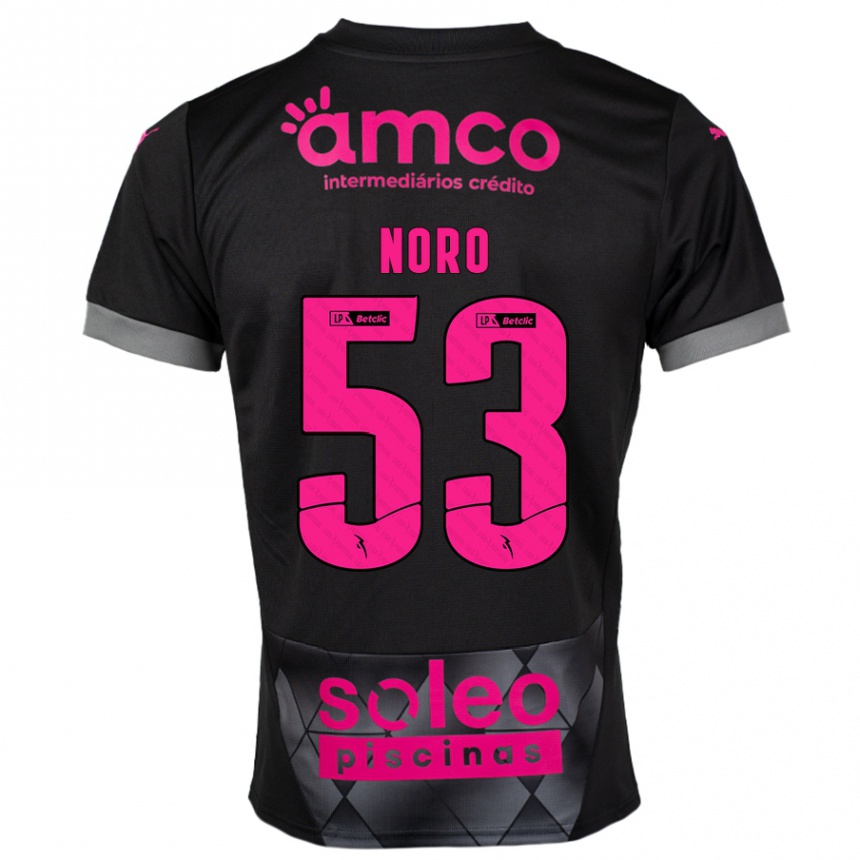 Niño Fútbol Camiseta Jonatás Noro #53 Negro Rosa 2ª Equipación 2024/25 Argentina