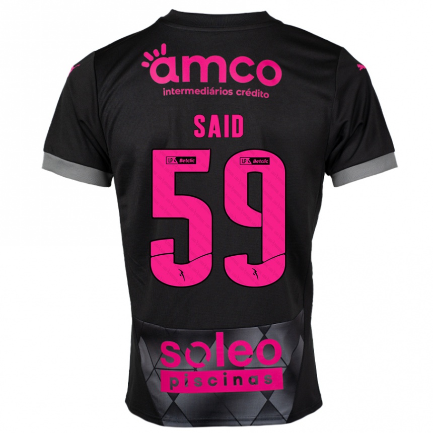 Niño Fútbol Camiseta Yan Said #59 Negro Rosa 2ª Equipación 2024/25 Argentina