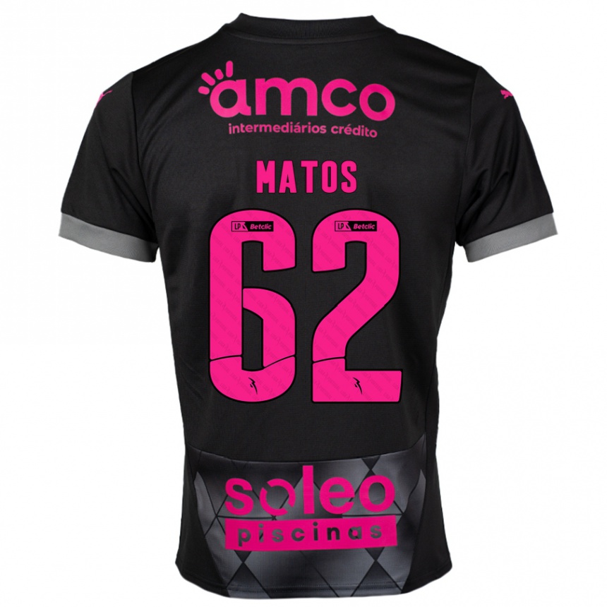 Niño Fútbol Camiseta Nuno Matos #62 Negro Rosa 2ª Equipación 2024/25 Argentina